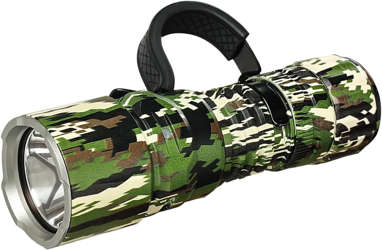 Wurkkos TD07 LED Tactical Flashlight, USB-C Rechargeable Flashlights,1300 High Lumen EDC Small Flashlight, Turbo/Strobe Momentary, IP68 Waterproof, 6 Lighting Modes,Flash light for Camping(Camouflage)
