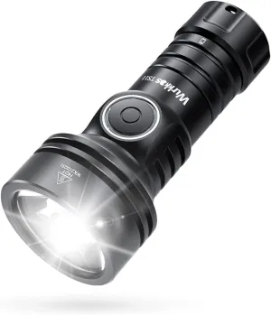 Wurkkos TS11 EDC Flashlight Rechargeable,Super Bright Led Pocket Flashlight with 616M Beam Distance,Compact LED Flashlight with Anduril 2.0 UI and SFT40 Led (Black)