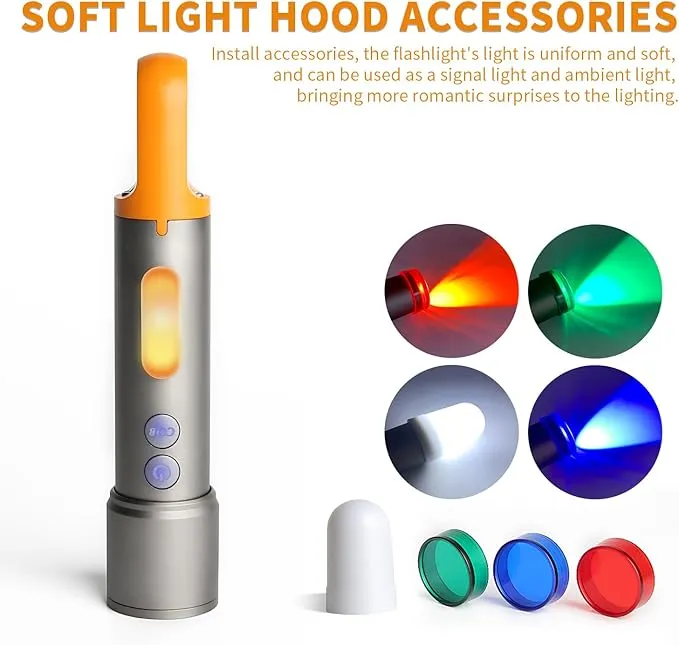X723 LED Flashlights with 3000 High Lumens - Bright Zoomable Rechargeable Flashlights with 9 Modes for home, IPX6 Waterproof Small FlashLight for Emergencies, Camping, Hiking and Outdoor Use