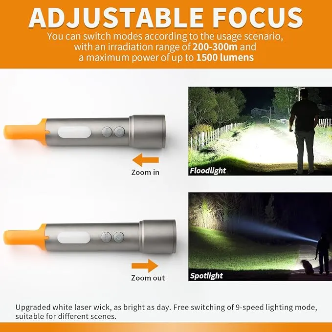 X723 LED Flashlights with 3000 High Lumens - Bright Zoomable Rechargeable Flashlights with 9 Modes for home, IPX6 Waterproof Small FlashLight for Emergencies, Camping, Hiking and Outdoor Use