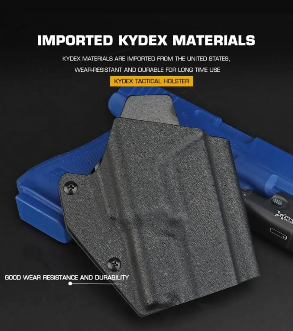X.C1 Flashlight Tactical Quick-Draw Holster K.ydex Material for G1ock 17/19/19X/45 Outdoor Hunting CS Airsoft Game Holster