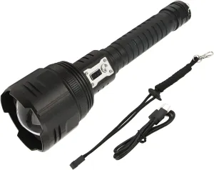 XHP360 LED Flashlight, 5000LM Ultra High Brightness, Zoomable, Rechargeable, IPX4 , for Outdoor Emergency Camping Use