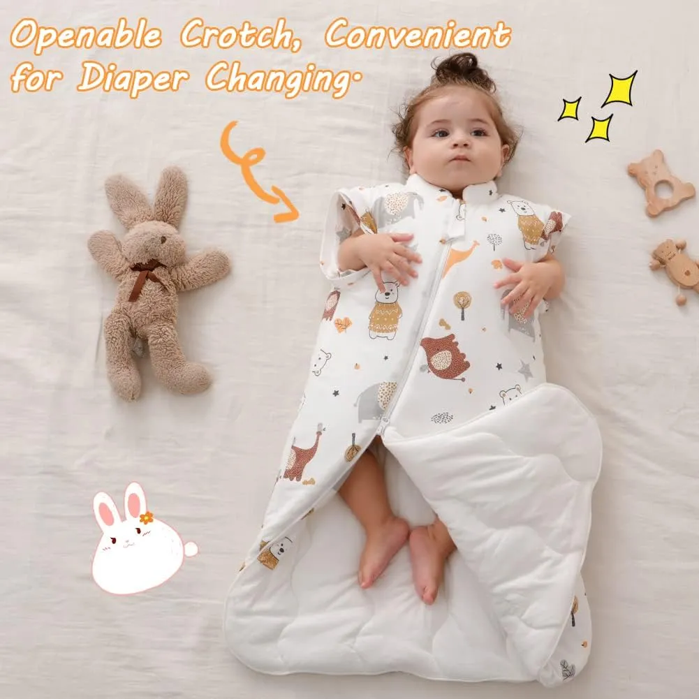 XIFAMNIY Baby Wearable Blanket Toddler Kids Sleeping Bag Detachable Long Sleeve Swaddle 0-5T……