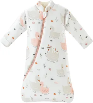 XIFAMNIY Baby Wearable Blanket Toddler Kids Sleeping Bag Detachable Long Sleeve Swaddle 0-5T……