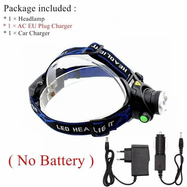 XML Q5 T6 L2 LED Headlamp Flashlight 3 Mode Headlight Zoomable LED Head Lamp Torch Light Use 18650 Battery For Outdoor Hunting