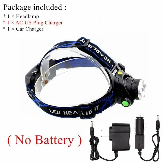XML Q5 T6 L2 LED Headlamp Flashlight 3 Mode Headlight Zoomable LED Head Lamp Torch Light Use 18650 Battery For Outdoor Hunting