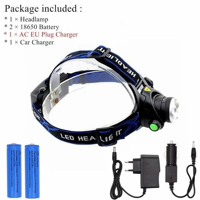 XML Q5 T6 L2 LED Headlamp Flashlight 3 Mode Headlight Zoomable LED Head Lamp Torch Light Use 18650 Battery For Outdoor Hunting