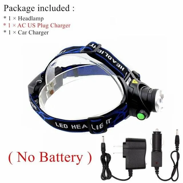 XML Q5 T6 L2 LED Headlamp Flashlight 3 Mode Headlight Zoomable LED Head Lamp Torch Light Use 18650 Battery For Outdoor Hunting