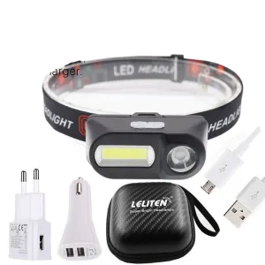 XPE COB LED USB Rechargable Head Torch