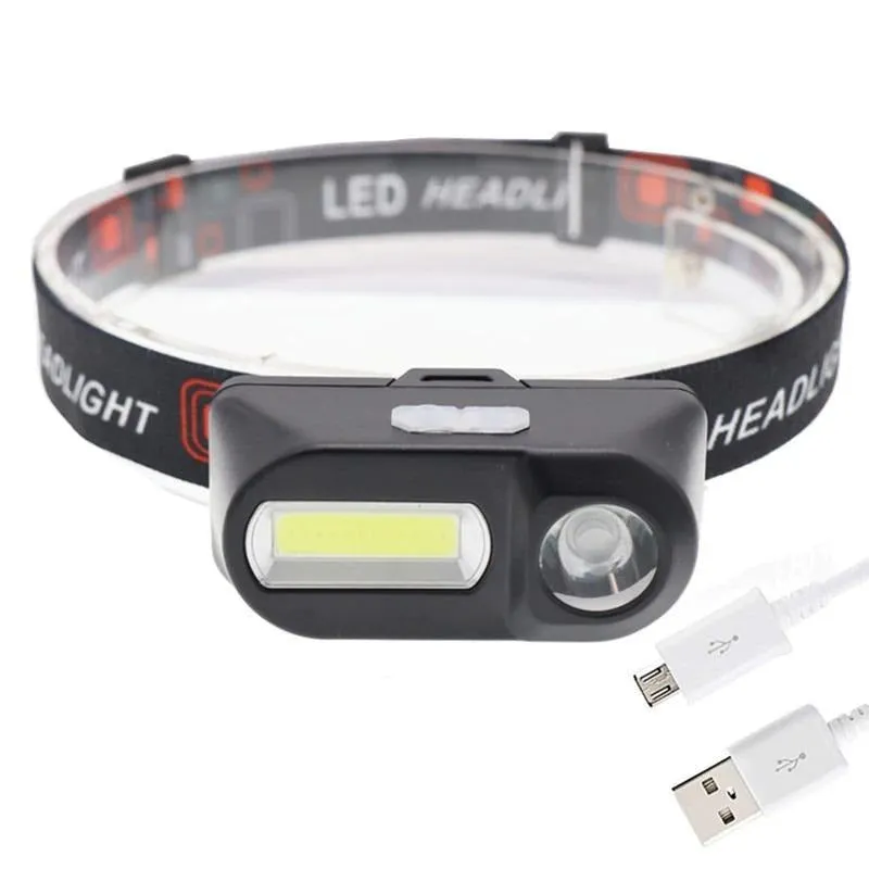 XPE COB LED USB Rechargable Head Torch