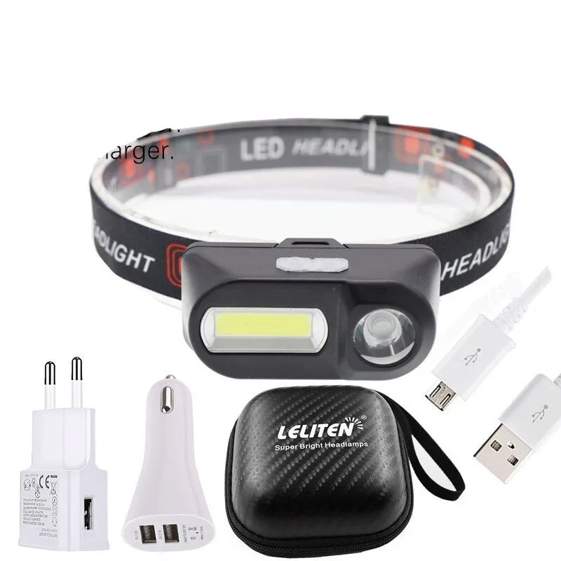 XPE COB LED USB Rechargable Head Torch