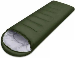 XTYPE Portable Envelope Sleeping Bag Outdoor Adult Waterproof Travel Hiking Ultralight Sleeping Bag with Cap Camping Equipment (Color : Green)