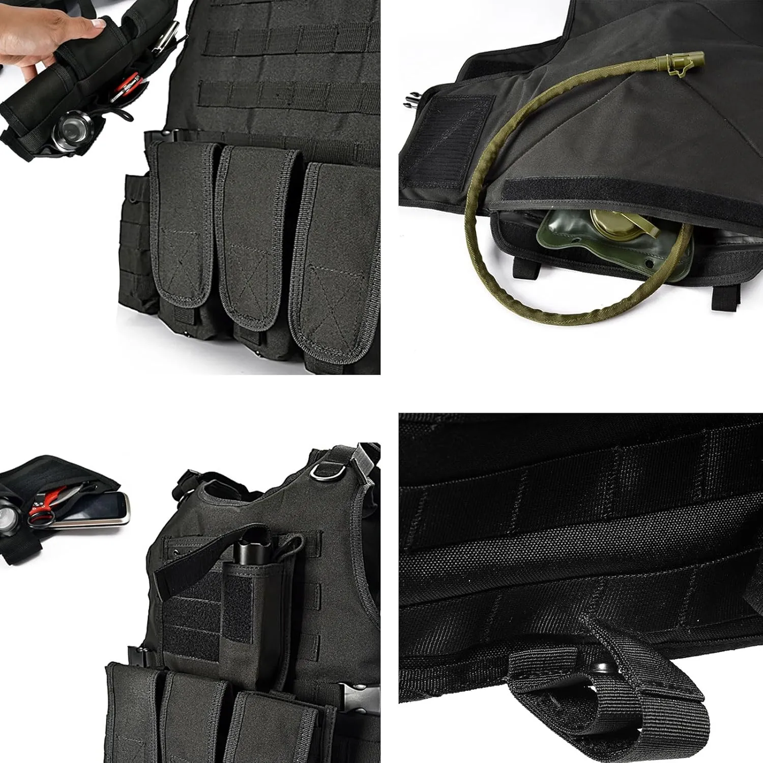 YAKEDA Adjustable Tactical Airsoft Training Vest | Camping, Fishing, Hunting,Gift for Halloween and New Year