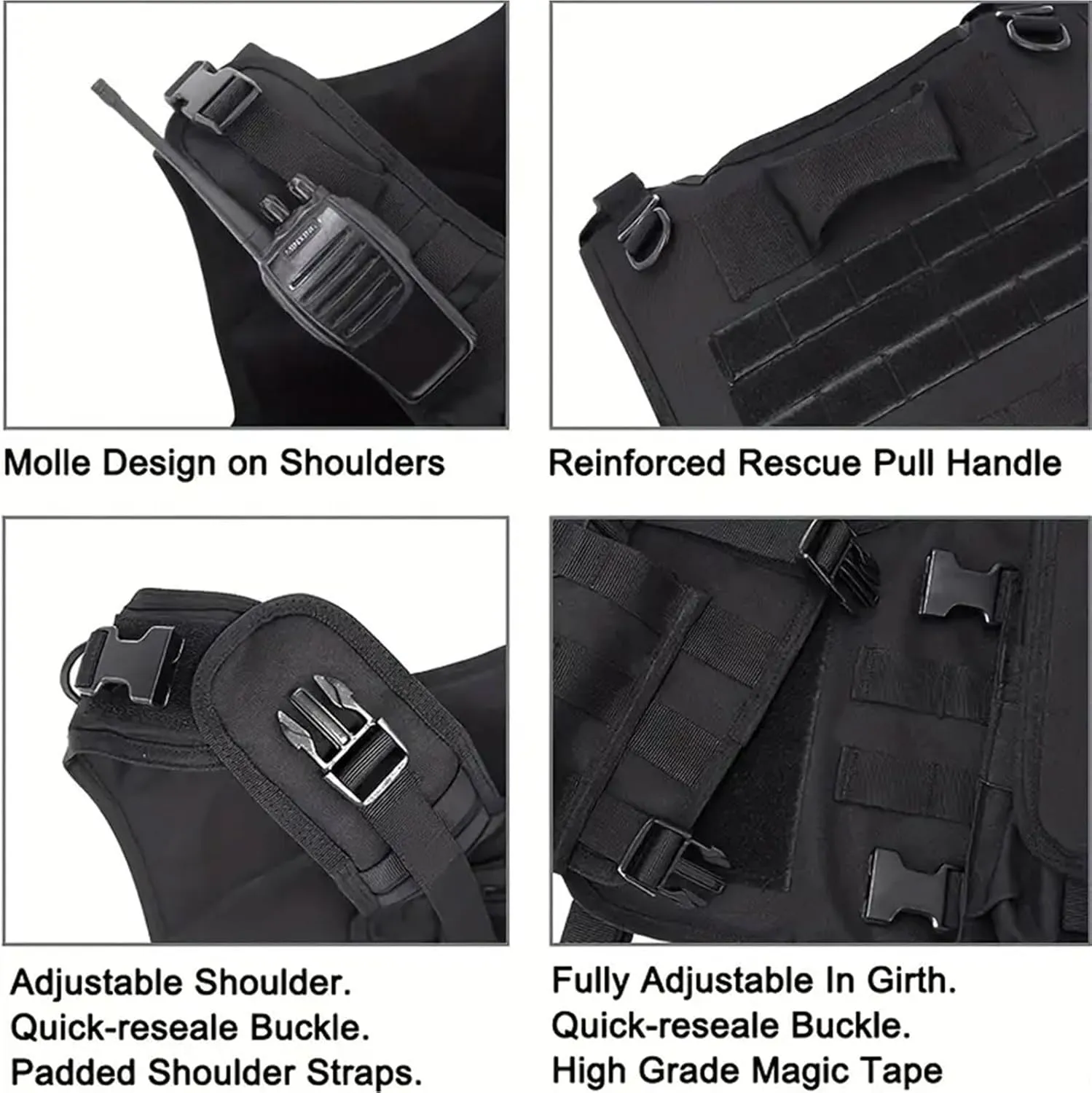 YAKEDA Adjustable Tactical Airsoft Training Vest | Camping, Fishing, Hunting,Gift for Halloween and New Year