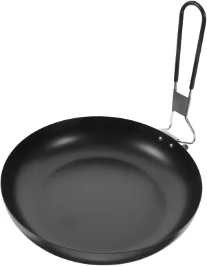 Yardwe Non-Stick Titanium Camping Cookware Folding Frying Pan Lid Lightweight Outdoor Cooking Pot