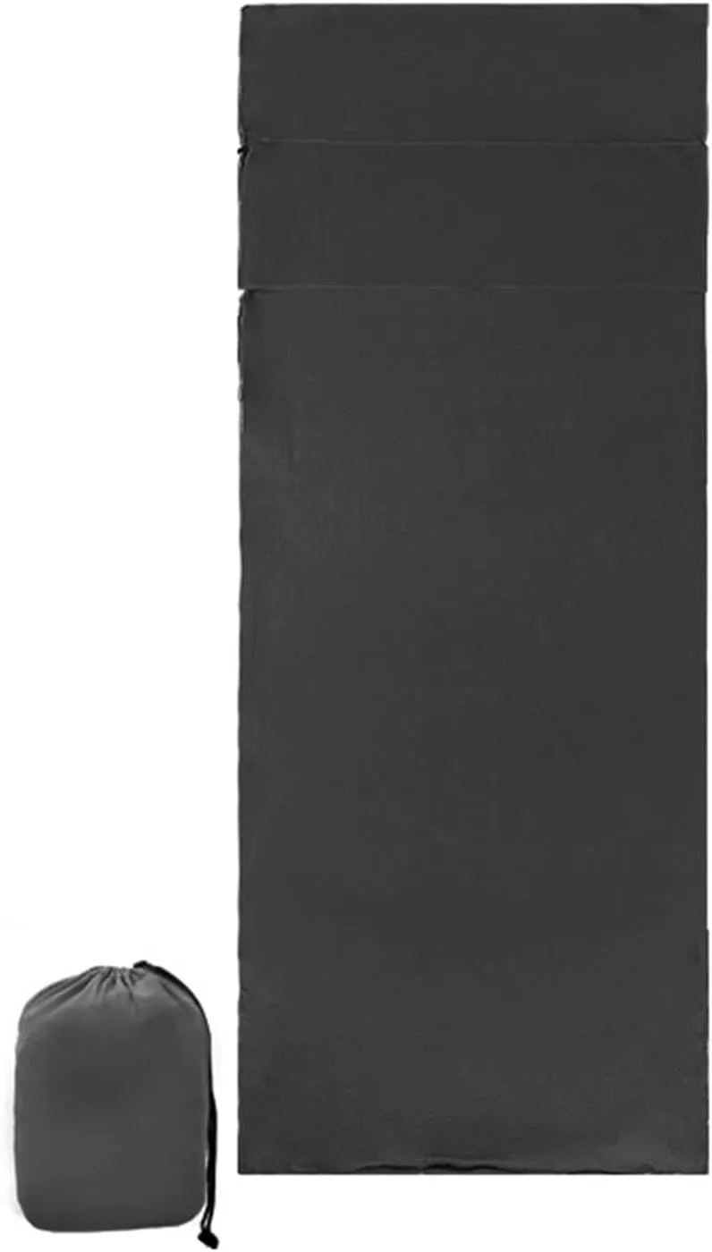Yiju Sleeping Bag Liner Single Sleeping Bag for Adults Zipper Travel Sheet Camping Blanket for Outdoor Hotels Backpacking Fishing