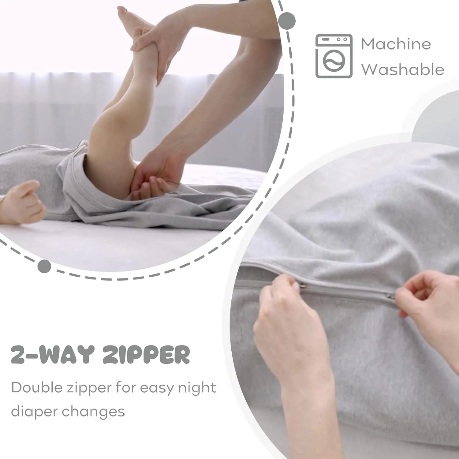 Yoofoss Baby Sleep Sack 0-6 Months 100% Cotton 0.5 TOG Baby Sleeping Bag 2-Way Zipper Toddler Wearable Blankets 3 Pack Breathable Lightweight (Small)