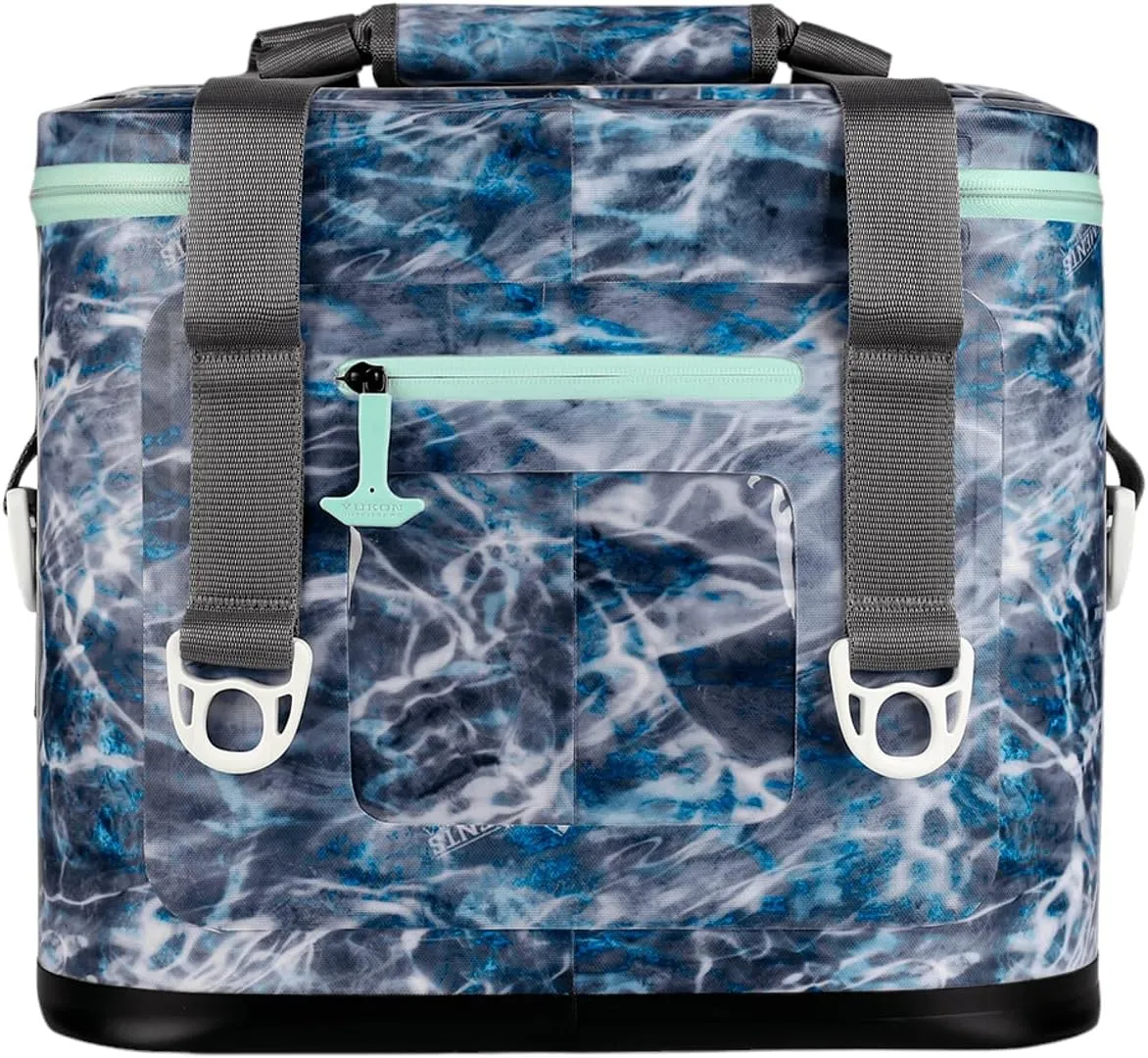 Yukon Outfitters 30 Can Tech Cooler Bag, 54-Liter Durable TRU Welded Leakproof Insulated Outdoor Camping Boating Meal & Drink Lunchbox w/Airtight Zippers, Padded Carry Handle & Shoulder Strap