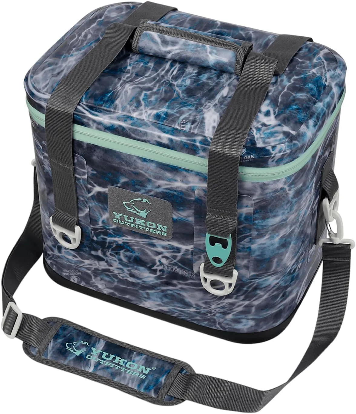 Yukon Outfitters 30 Can Tech Cooler Bag, 54-Liter Durable TRU Welded Leakproof Insulated Outdoor Camping Boating Meal & Drink Lunchbox w/Airtight Zippers, Padded Carry Handle & Shoulder Strap