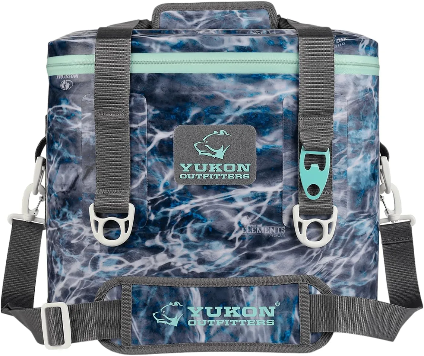 Yukon Outfitters 30 Can Tech Cooler Bag, 54-Liter Durable TRU Welded Leakproof Insulated Outdoor Camping Boating Meal & Drink Lunchbox w/Airtight Zippers, Padded Carry Handle & Shoulder Strap