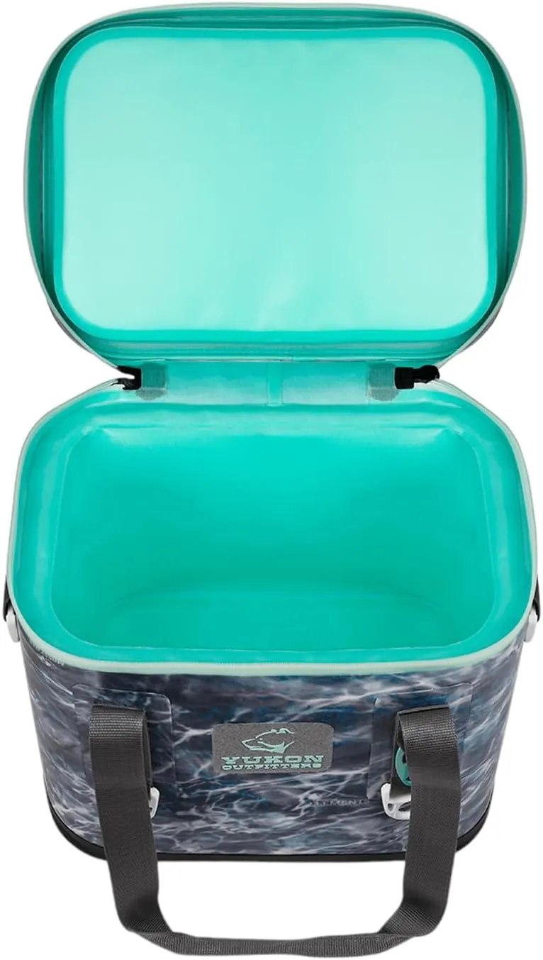 Yukon Outfitters 30 Can Tech Cooler Bag, 54-Liter Durable TRU Welded Leakproof Insulated Outdoor Camping Boating Meal & Drink Lunchbox w/Airtight Zippers, Padded Carry Handle & Shoulder Strap