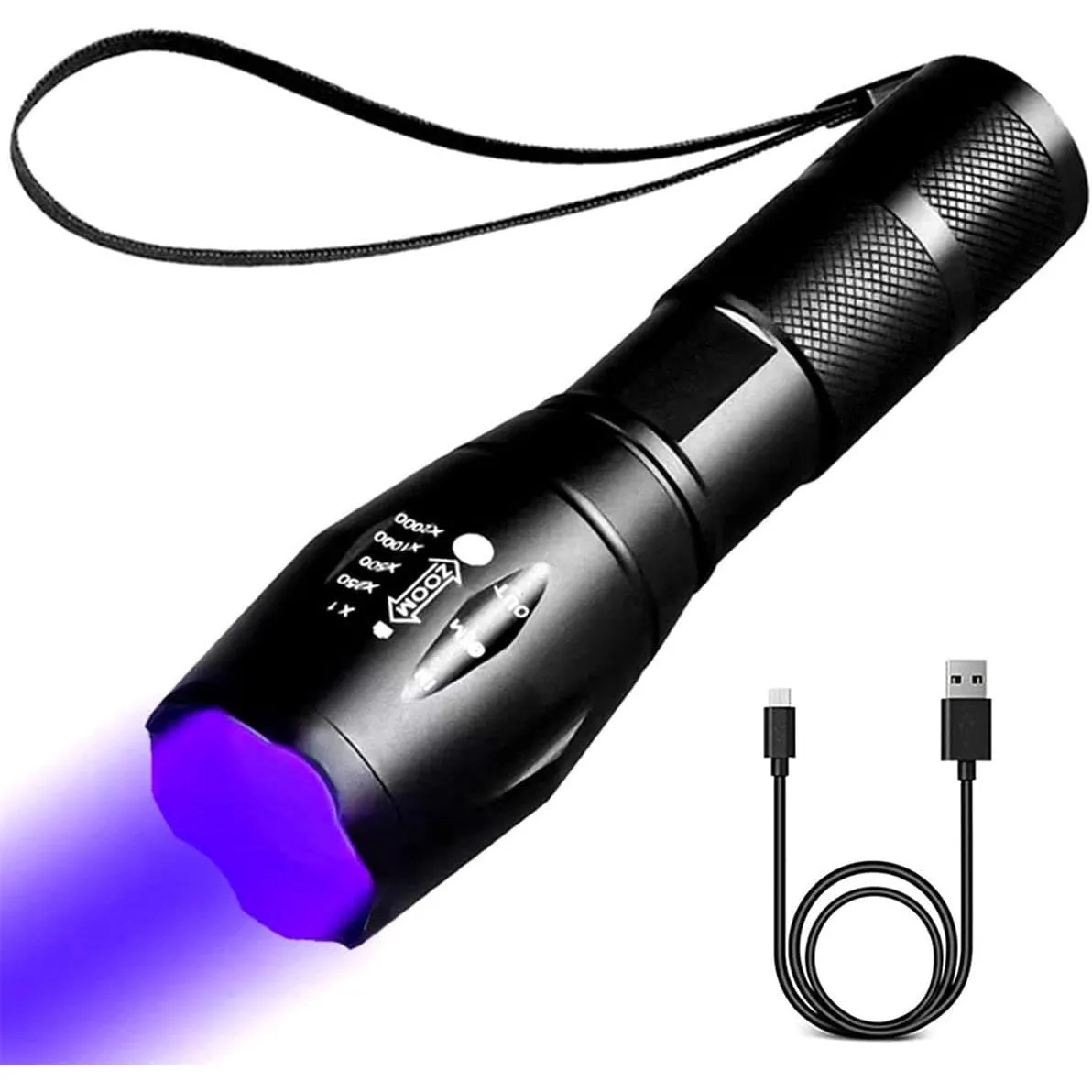 YZYOE Rechargeable Black Light UV Flashlights, Black Light Flashlight Mini,395 nm LED Flashlight， Dry Stains, Bed Bug，Detecting Banknotes,Finding Scorpions.