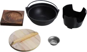 Zerodeko 1Set Camping Cookware Cast Pot with Base for Outdoor Cooking Hiking Picnic and for Family Gatherings