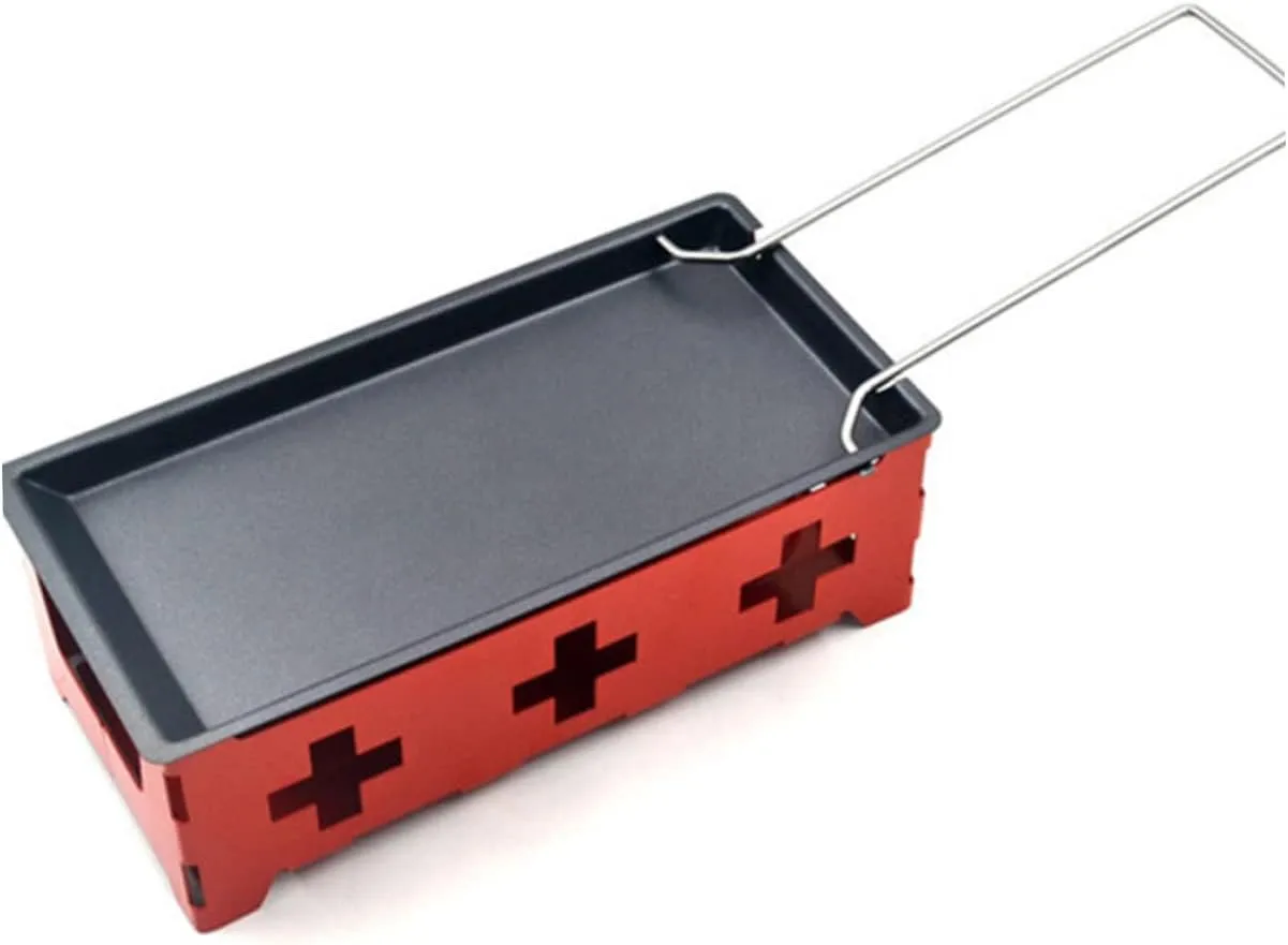 Zerodeko Set of 1 Non-stick Baking Sheets Wire Rack for Cheese Grill Outdoor Cooking Stove Top Camping Utensil