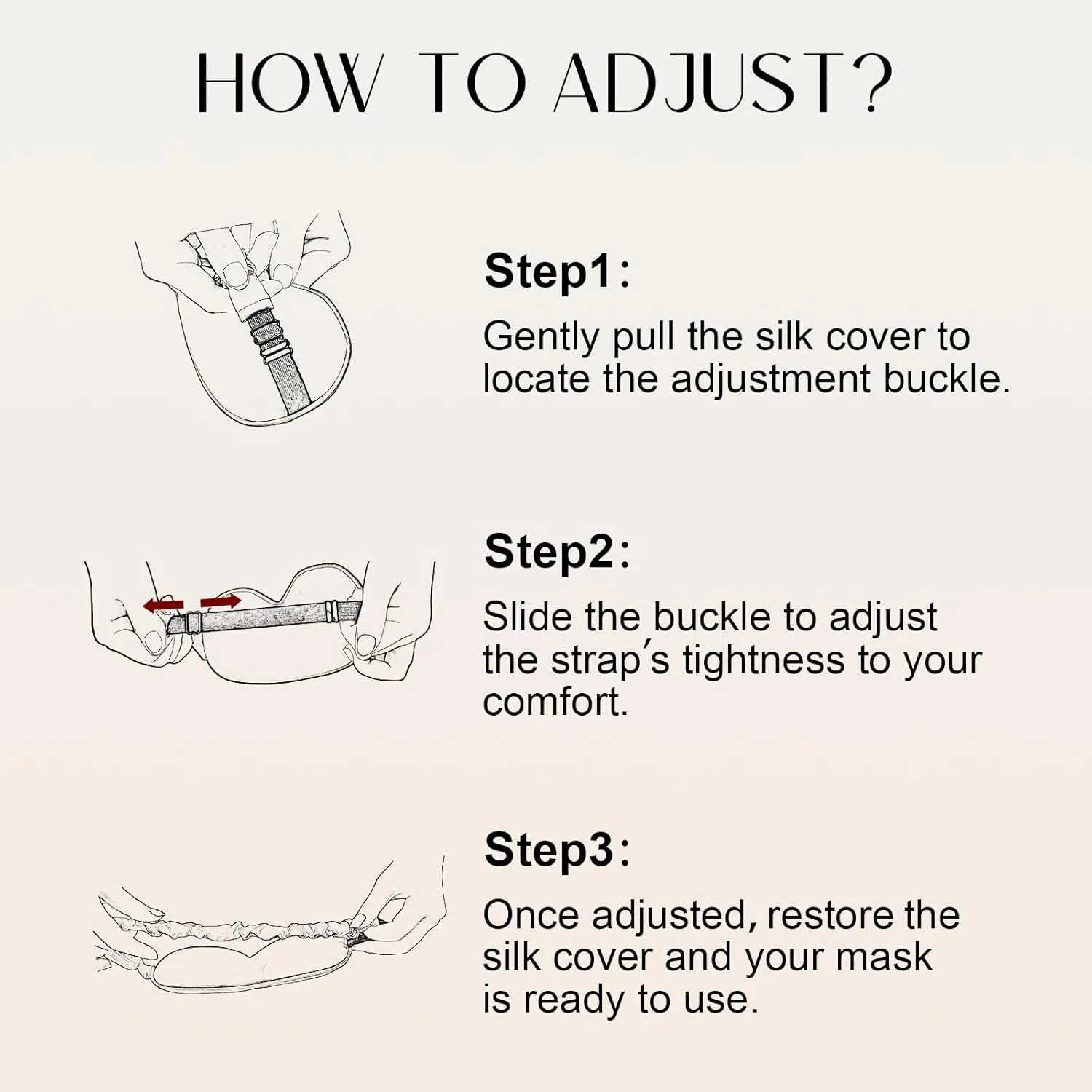 ZIMASILK Adjustable 100% 22 Momme Mulberry Silk Sleep Mask for Sleeping, Filled with Premium Mulberry Silk, Softest & Breathable Eye Sleeping Mask (Golden)