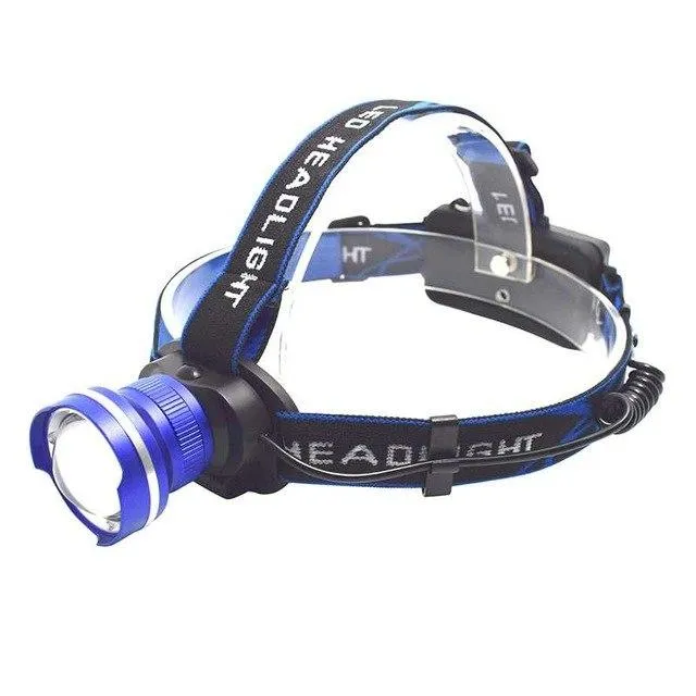 Zoom 3 Modes Headlight 2000LM XM-L T6 LED Headlamp Frontal led Flashlight Head Torch Light Lamp with Rechargeable 18650 Battery