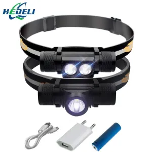 Zoom led headlamp camping light cree xm l2 USB headlight flashlight Head torch led head light waterproof 18650 charge battery