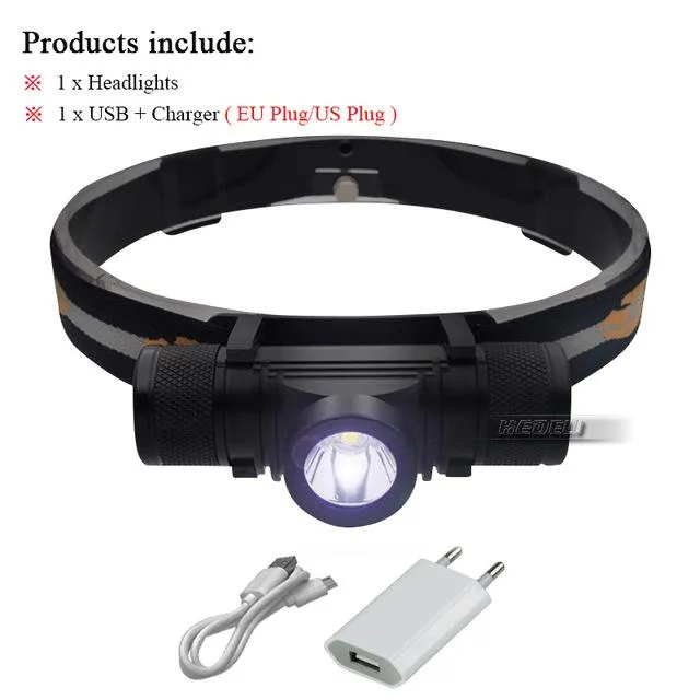 Zoom led headlamp camping light cree xm l2 USB headlight flashlight Head torch led head light waterproof 18650 charge battery